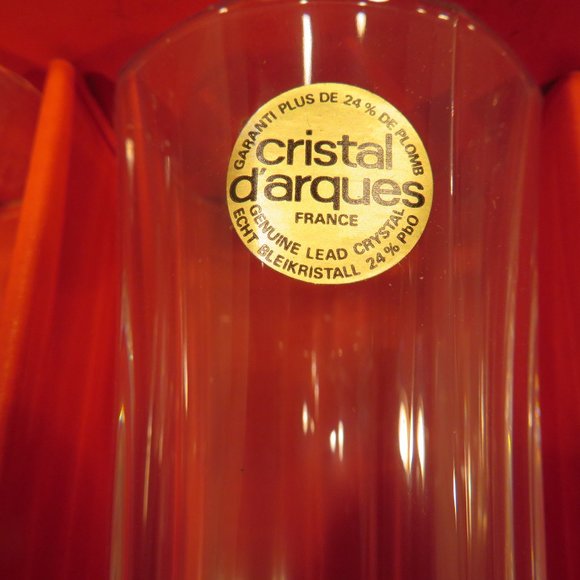 *Vintage* Set of 6 Cristal D'Arques Champagne Flute Lead Crystal Valencay (K407) - Picture 4 of 7